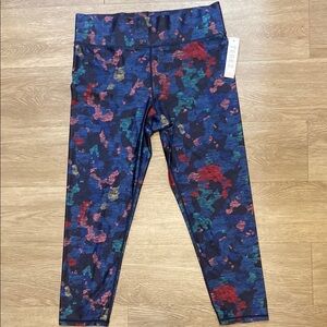 Terez Blue and Red Artistic Leggings
